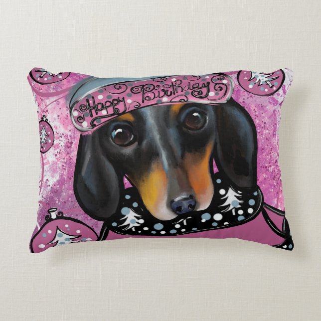 DACHSHUND  DECORATIVE CUSHION (Front)