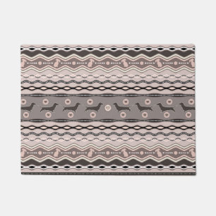 Dachshund - Decorative Pattern in pastels Doormat
