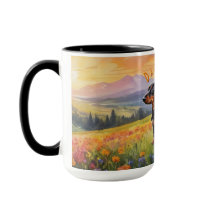 Dachshund Delight Mug, Whimsical Canine Elegance