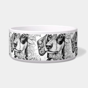 Dachshund design-Ceramic Pet Bowl