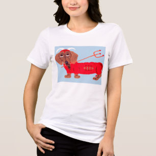 Dachshund Devil Tri-Blend Shirt