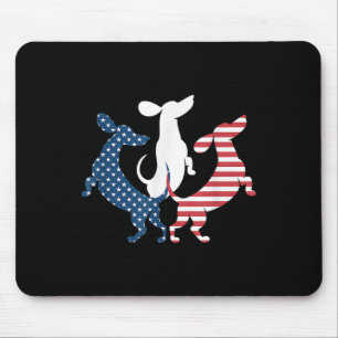 Dachshund Dog 4th Of July American Patriotic Usa F Mouse Mat
