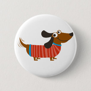 Dachshund Dog 6 Cm Round Badge