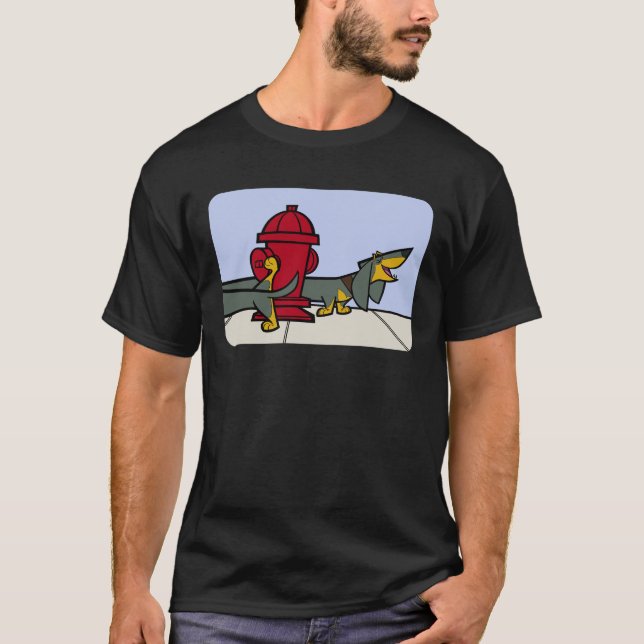 Dachshund Dog Approved Fire Hydrant T-Shirt (Front)