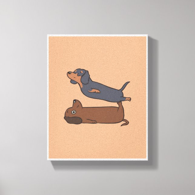 Dachshund dog art | Cute Dog  Canvas Print (Front)