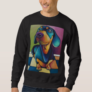 Dachshund Dog Art Pop Sweatshirt
