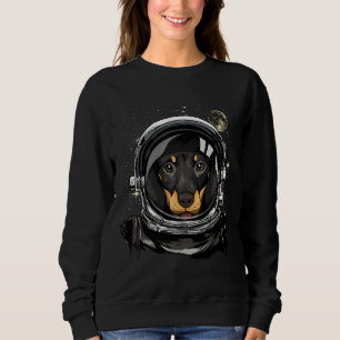 Dachshund Dog Astronaut Space Exploration Astronom Sweatshirt