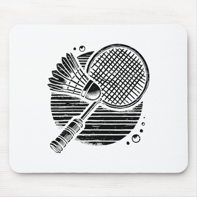 Dachshund Dog Badminton Player Shuttle  Mouse Mat (Front)