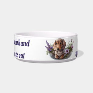 Dachshund dog bowl I love my Dachshund