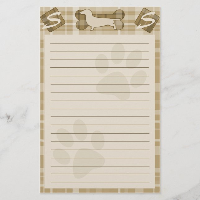 Dachshund Dog Breed Stationery (Front)
