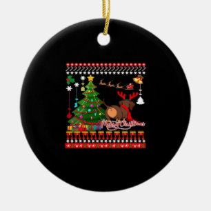 Dachshund Dog Butt Christmas Ugly Classic T-Shirt Ceramic Tree Decoration