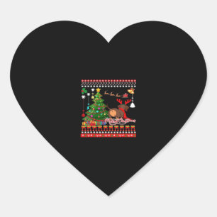 Dachshund Dog Butt Christmas Ugly Classic T-Shirt Heart Sticker