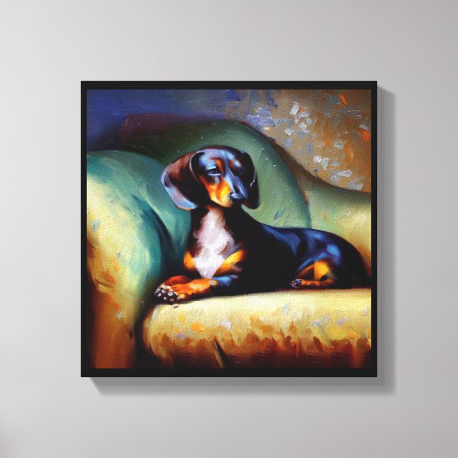 Dachshund Dog Canvas Print (Front)