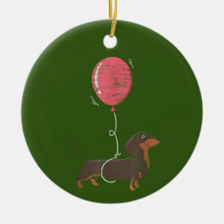 Dachshund Dog Ceramic Tree Decoration