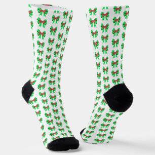 Dachshund Dog Christmas Dog Bow Silhouette White Socks
