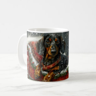 Dachshund Dog Christmas Festive  Coffee Mug