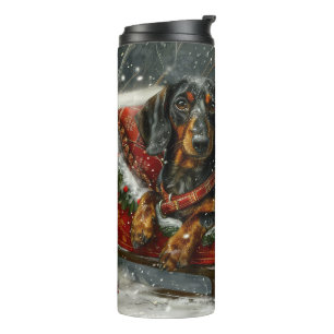 Dachshund Dog Christmas Festive  Thermal Tumbler