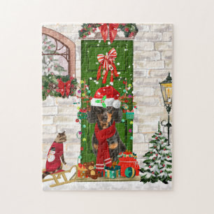 Dachshund Dog Christmas Jigsaw Puzzle