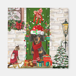 Dachshund Dog Christmas   Magnet