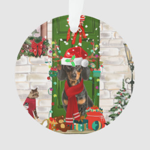 Dachshund Dog Christmas   Ornament