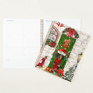 Dachshund Dog Christmas   Planner