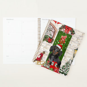 Dachshund Dog Christmas   Planner