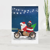 Dachshund Dog Christmas Santa Claus 