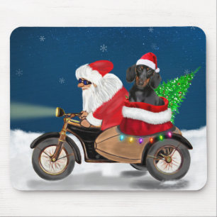 Dachshund Dog Christmas Santa Claus  Mouse Mat