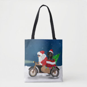 Dachshund Dog Christmas Santa Claus Tote Bag