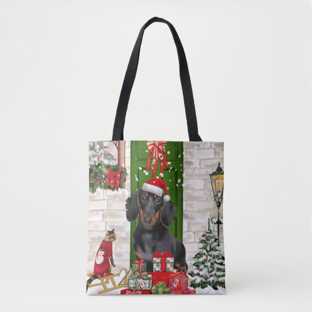 Dachshund Dog Christmas  Tote Bag (Front)