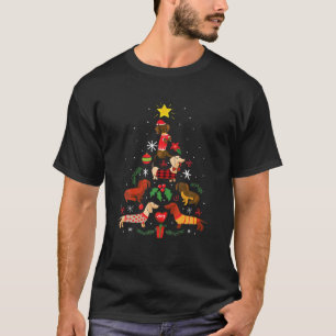 Dachshund Dog Christmas Tree Ornament Funny Xmas P T-Shirt