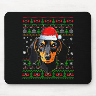 Dachshund Dog Christmas Ugly Sweater Santa Adults  Mouse Mat