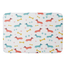 Dachshund Dog Colourful Doxies and Bones