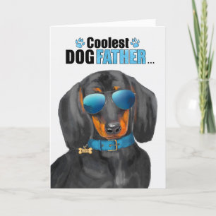 Dachshund Dog Coolest Dad Father's Day Holiday Card