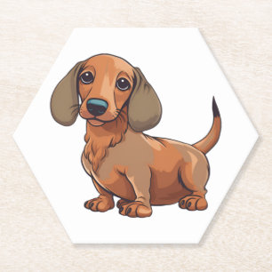 Dachshund Dog Cute Paper Coaster