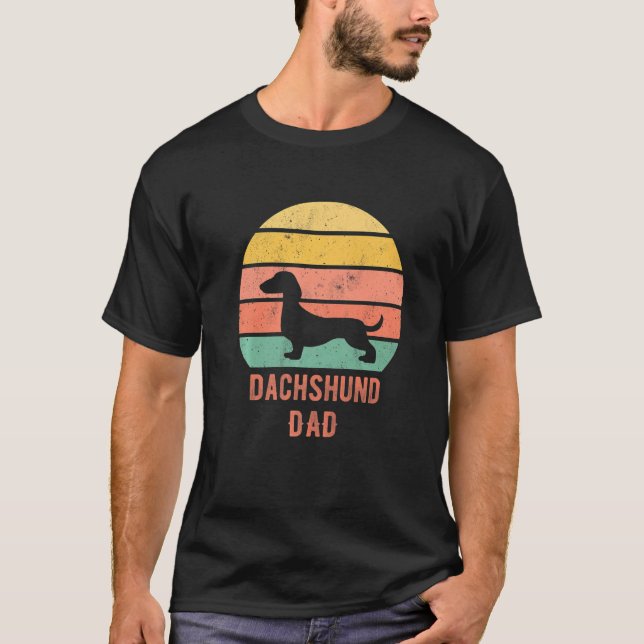Dachshund Dog Dad Father Weiner Dog Owner   T-Shirt (Front)