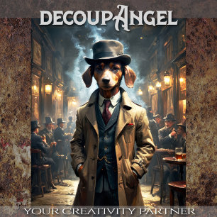 Dachshund dog - Decoupage - Tissue Paper