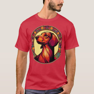 Dachshund Dog Design Art Nouveau Style T-Shirt