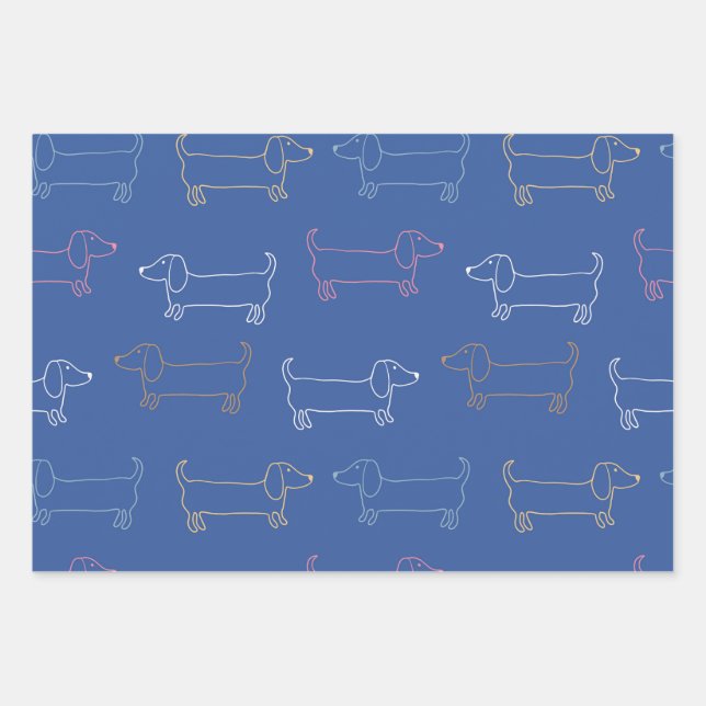 Dachshund Dog, Dog Lover, Pet, Dog Gift Pattern Wrapping Paper Sheet (Front)