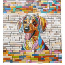 Dachshund dog - Doxie -colourful mosaic