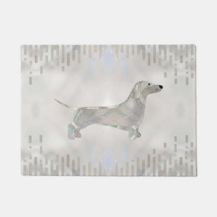 Dachshund dog - Doxie pearl silhouette Doormat