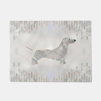 Dachshund dog - Doxie pearl silhouette Doormat