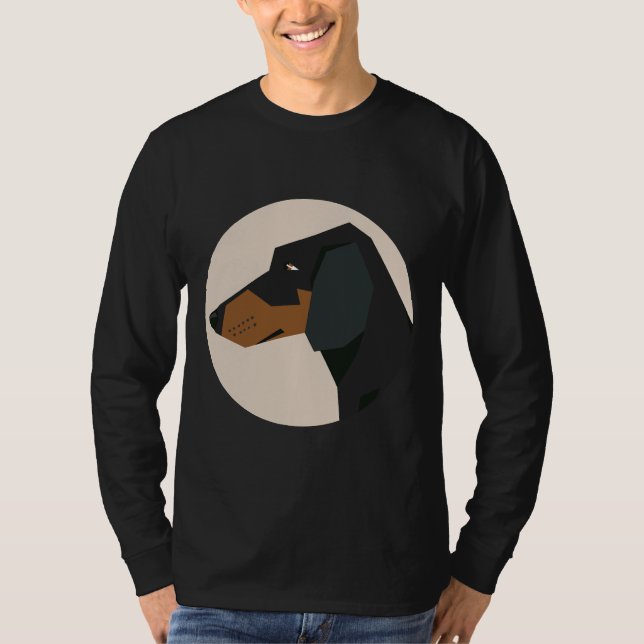 Dachshund Dog Face T-Shirt (Front)
