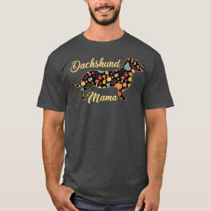 Dachshund Dog Fall Pattern Pumpkin Autumn Leaves D T-Shirt