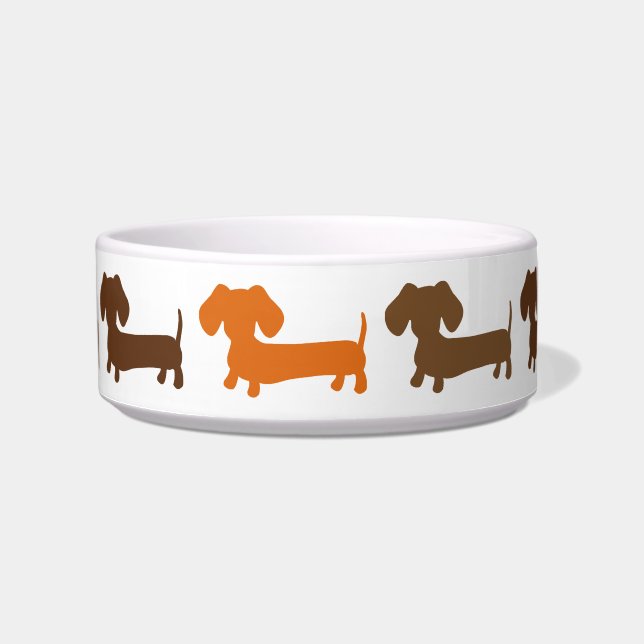 Dachshund Dog Food Dish Water Bowl (Front)