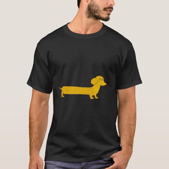 Dachshund Dog Fun Colourful Pattern T-Shirt (Front)