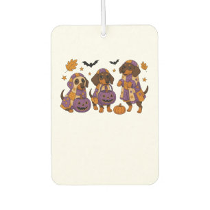 Dachshund Dog Ghost Halloween Car Air Freshener
