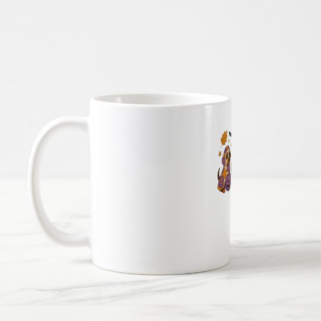 Dachshund Dog Ghost Halloween Coffee Mug (Left)