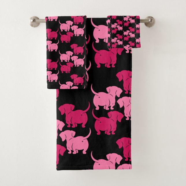 Dachshund Dog Gifts Bath Towel Set (Insitu)