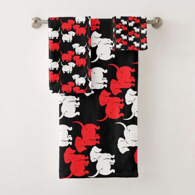 Dachshund Dog Gifts Bath Towel Set (Insitu)